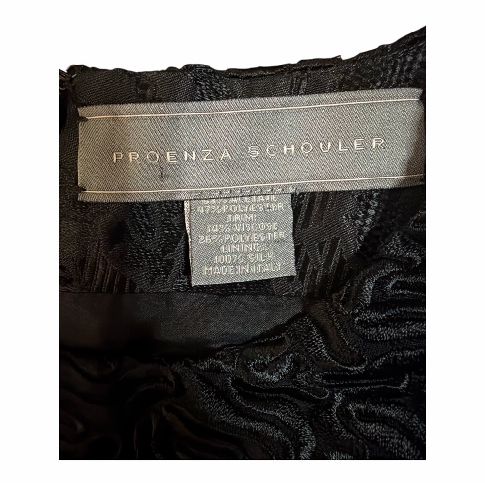 Proenza Schouler Black Sleeveless Textured Sheath Dress – Made in Italy | Size 4 - Picture 6 of 10